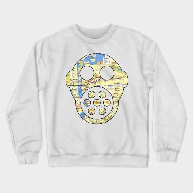 NYC Subway map Crewneck Sweatshirt by Black mask brand